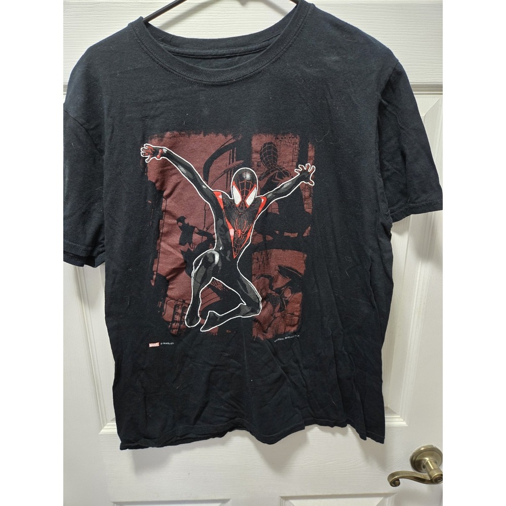 Marvel Miles Morales Spiderman Promo T-shirt Large Cotton Men's Graphic Print